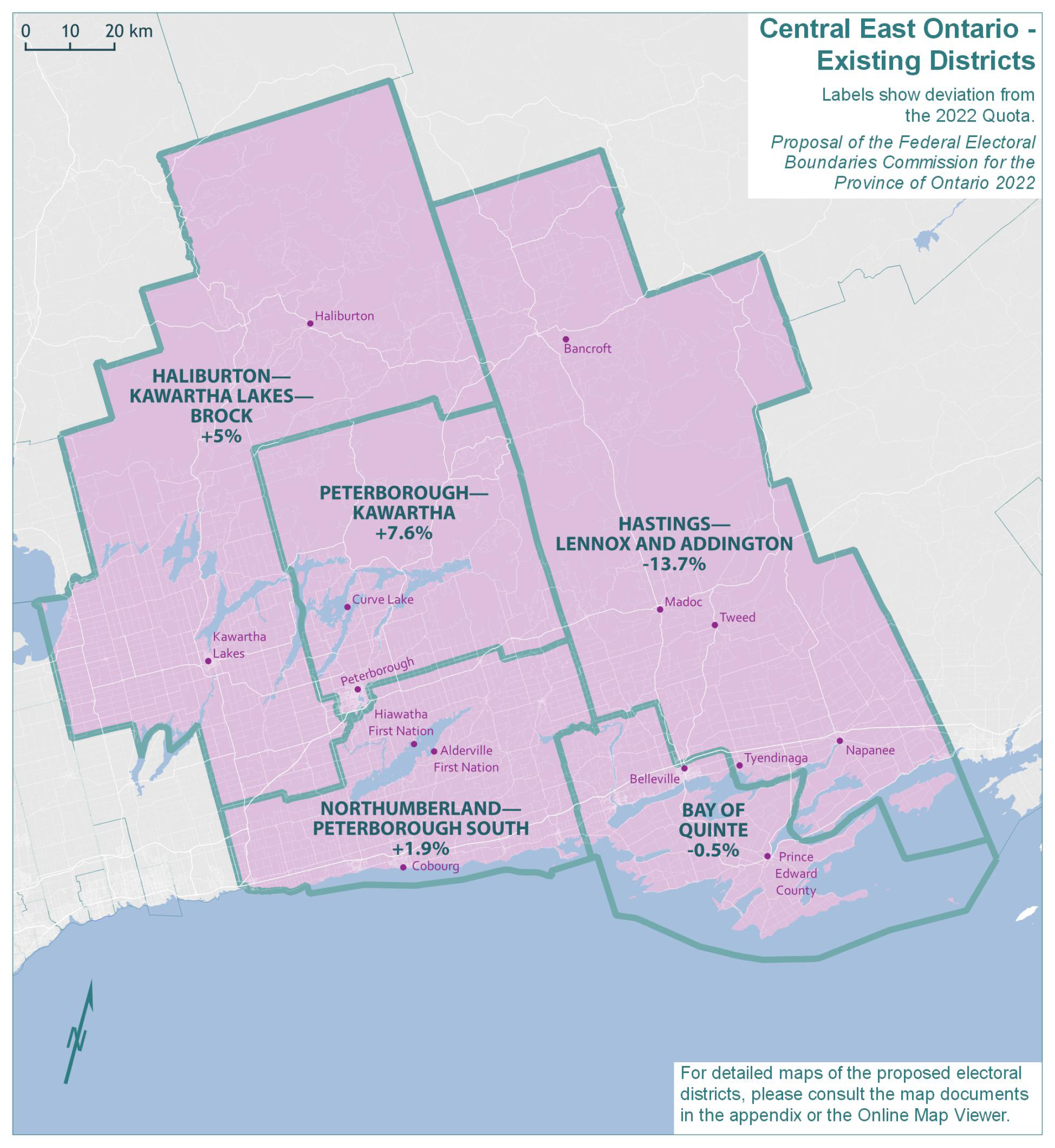 Central East Ontario - Existing Districts