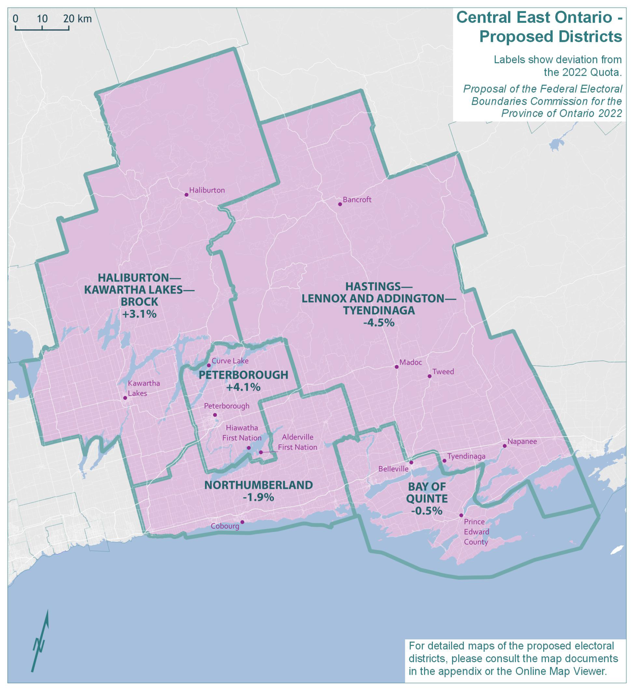 Central East Ontario - Proposed Districts