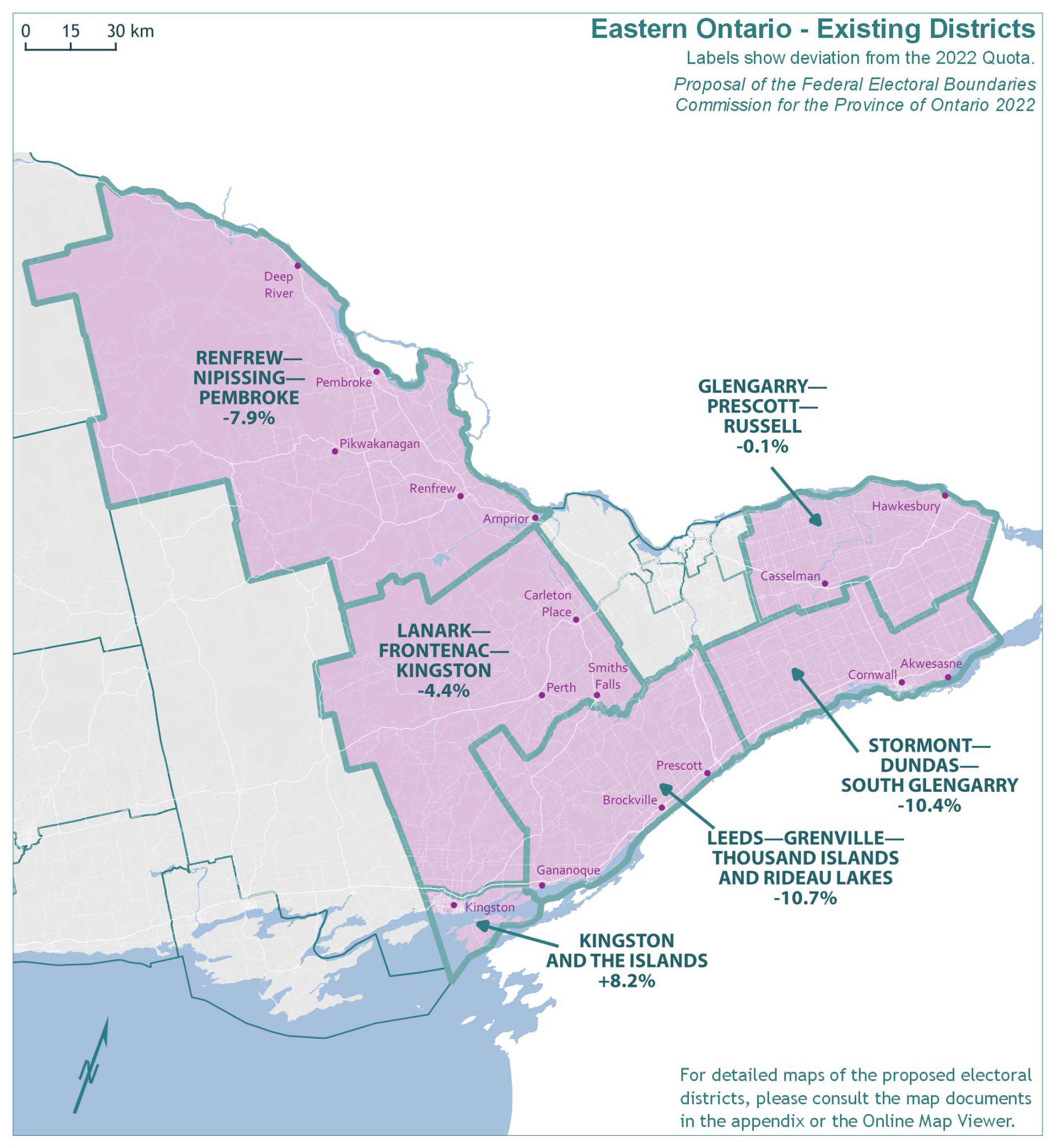 Eastern Ontario - Existing Districts 