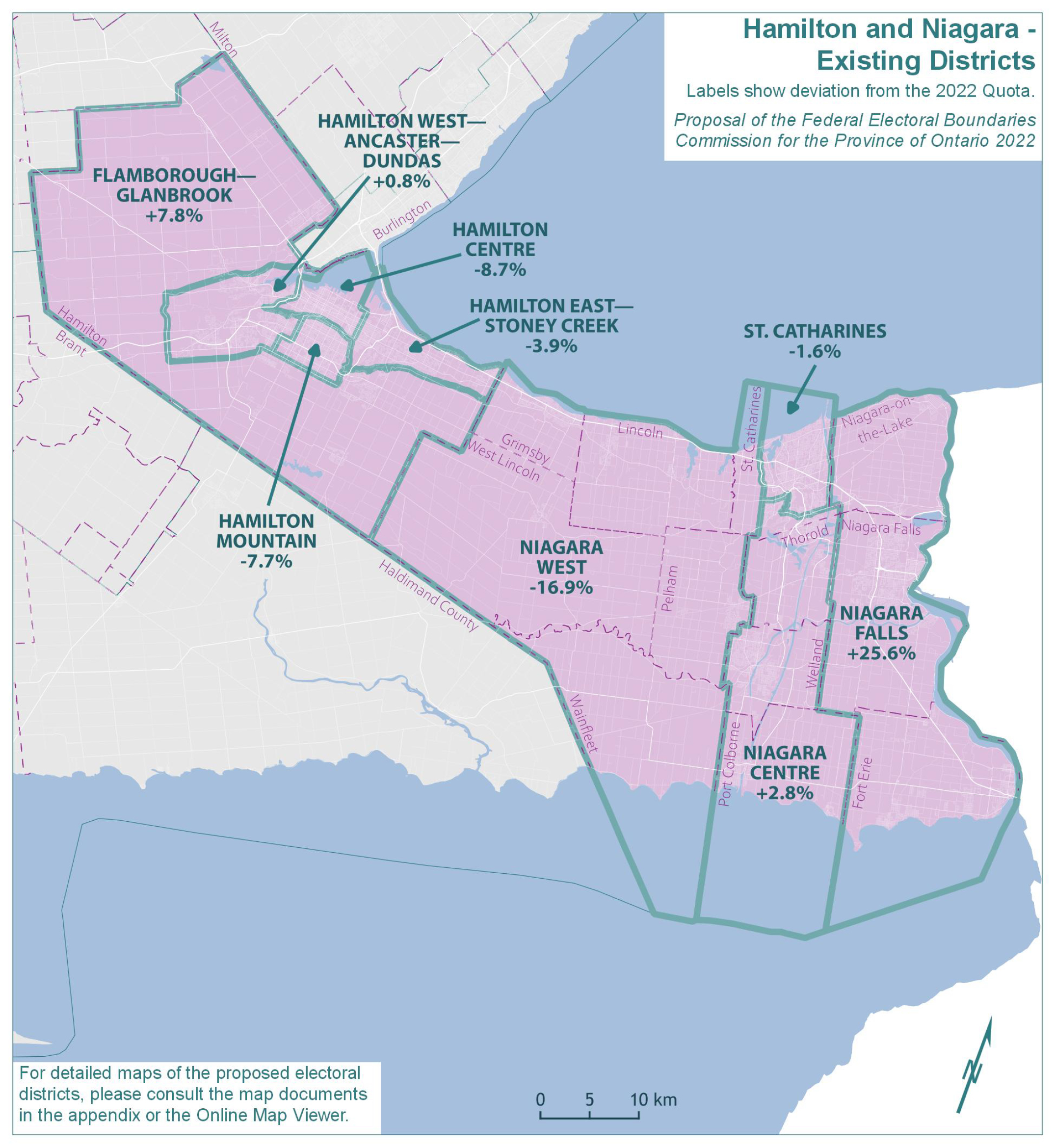 Hamilton and Niagara - Existing Districts